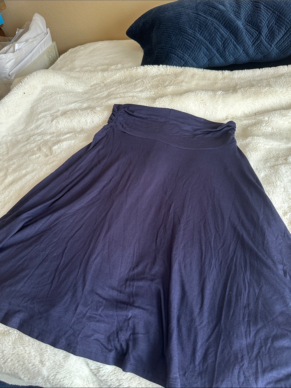 Women's Navy Flared Skirt - Classic A-Line